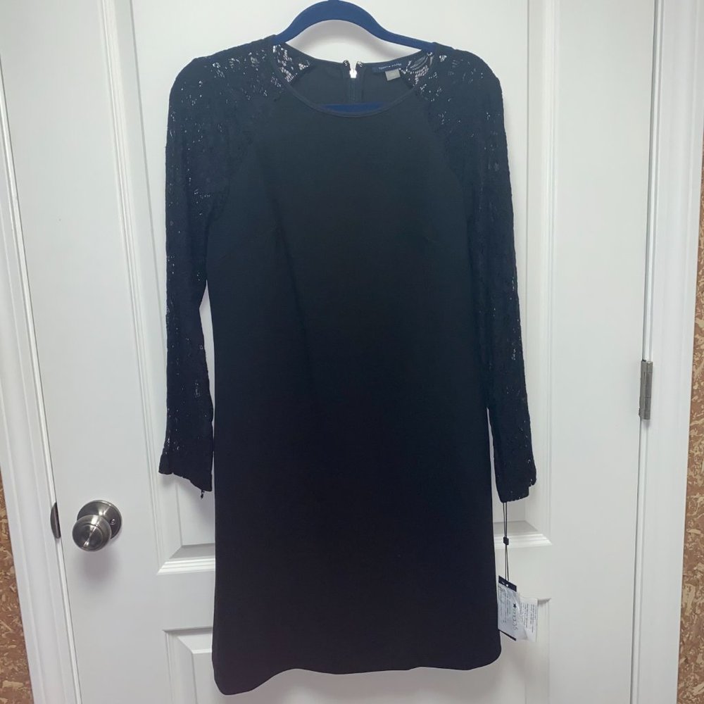 Reserved Tommy Hilfiger Lace Sleeve Scuba Crepe Dr